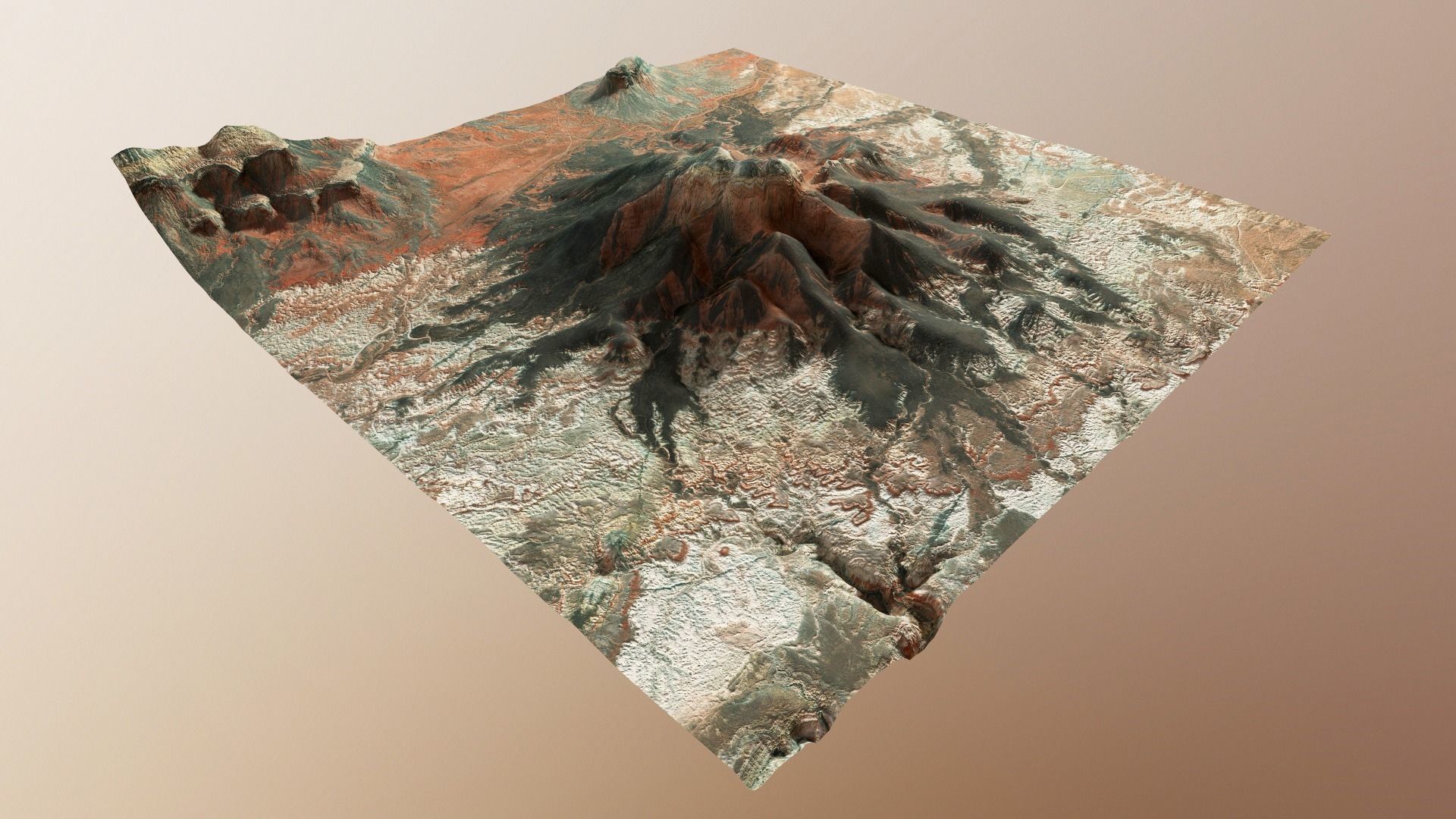 Mountains Surface Terrain Landscape Environment PBR 14 Low-poly 3D model_21