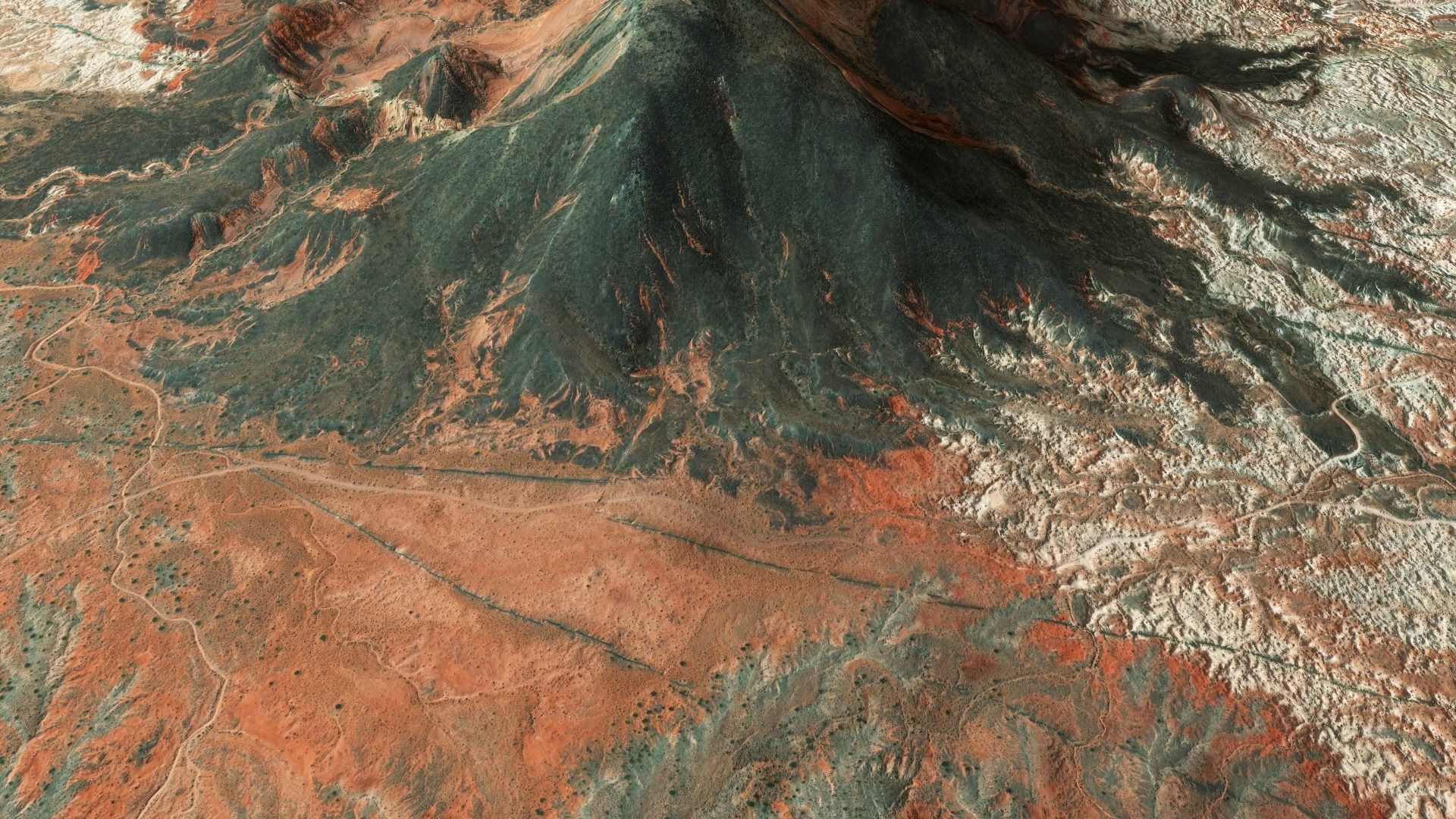 Mountains Surface Terrain Landscape Environment PBR 14 Low-poly 3D model_4