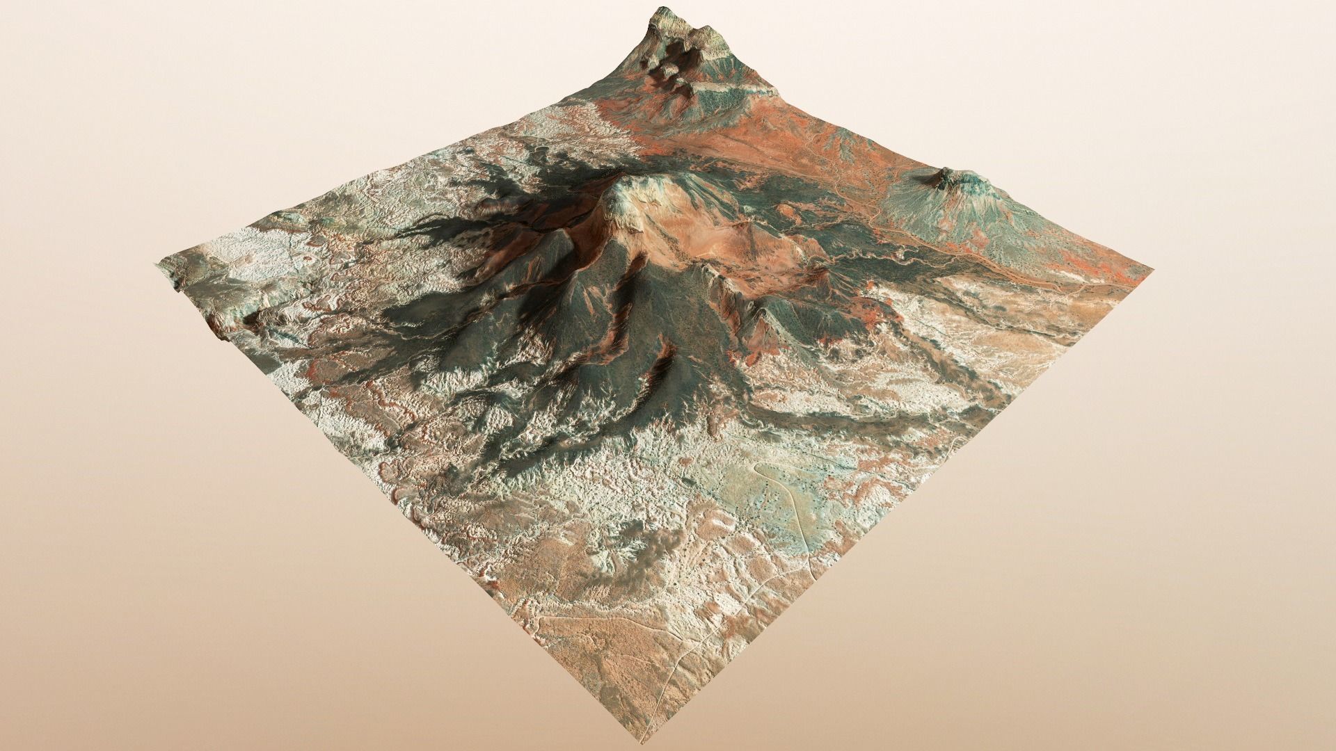 Mountains Surface Terrain Landscape Environment PBR 14 Low-poly 3D model_22
