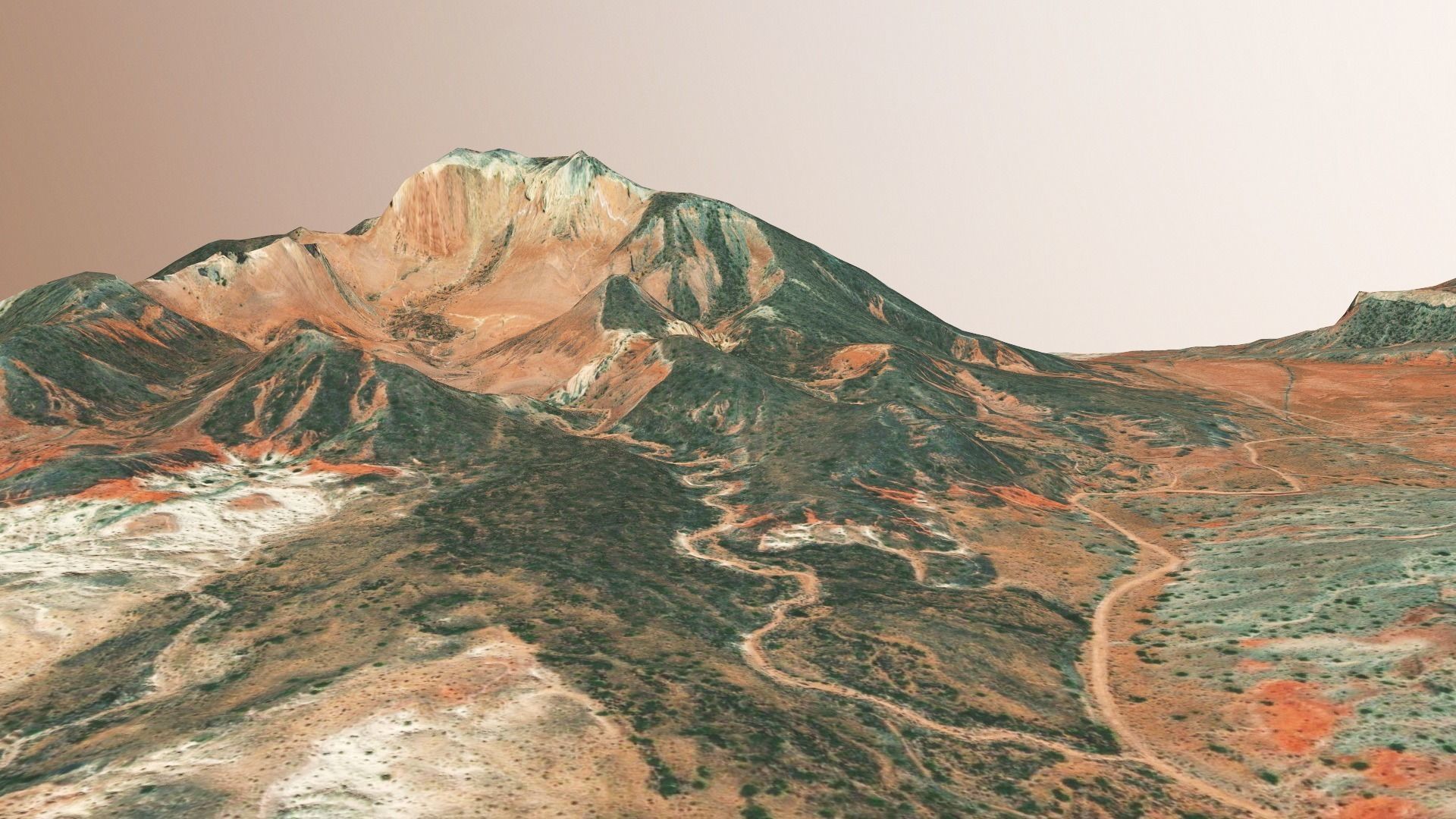 Mountains Surface Terrain Landscape Environment PBR 14 Low-poly 3D model_14
