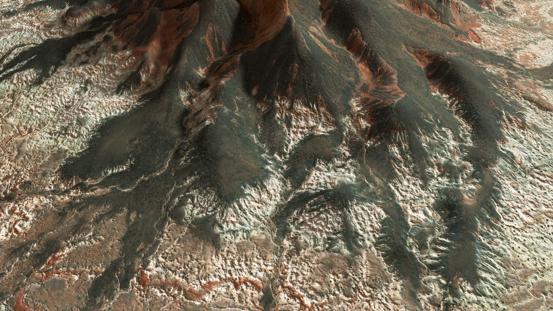 Mountains Surface Terrain Landscape Environment PBR 14 Low-poly 3D model_10