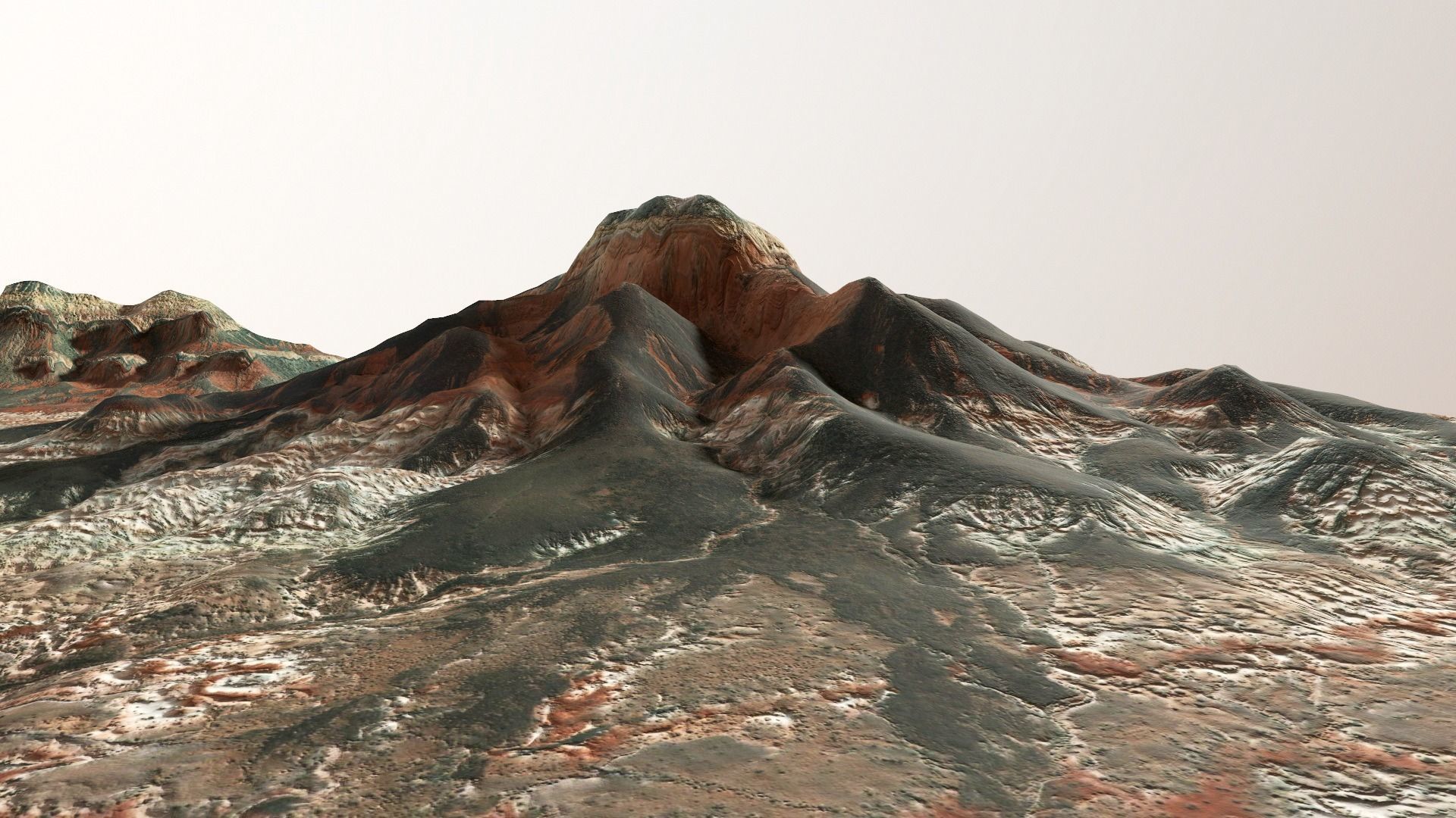 Mountains Surface Terrain Landscape Environment PBR 14 Low-poly 3D model_8
