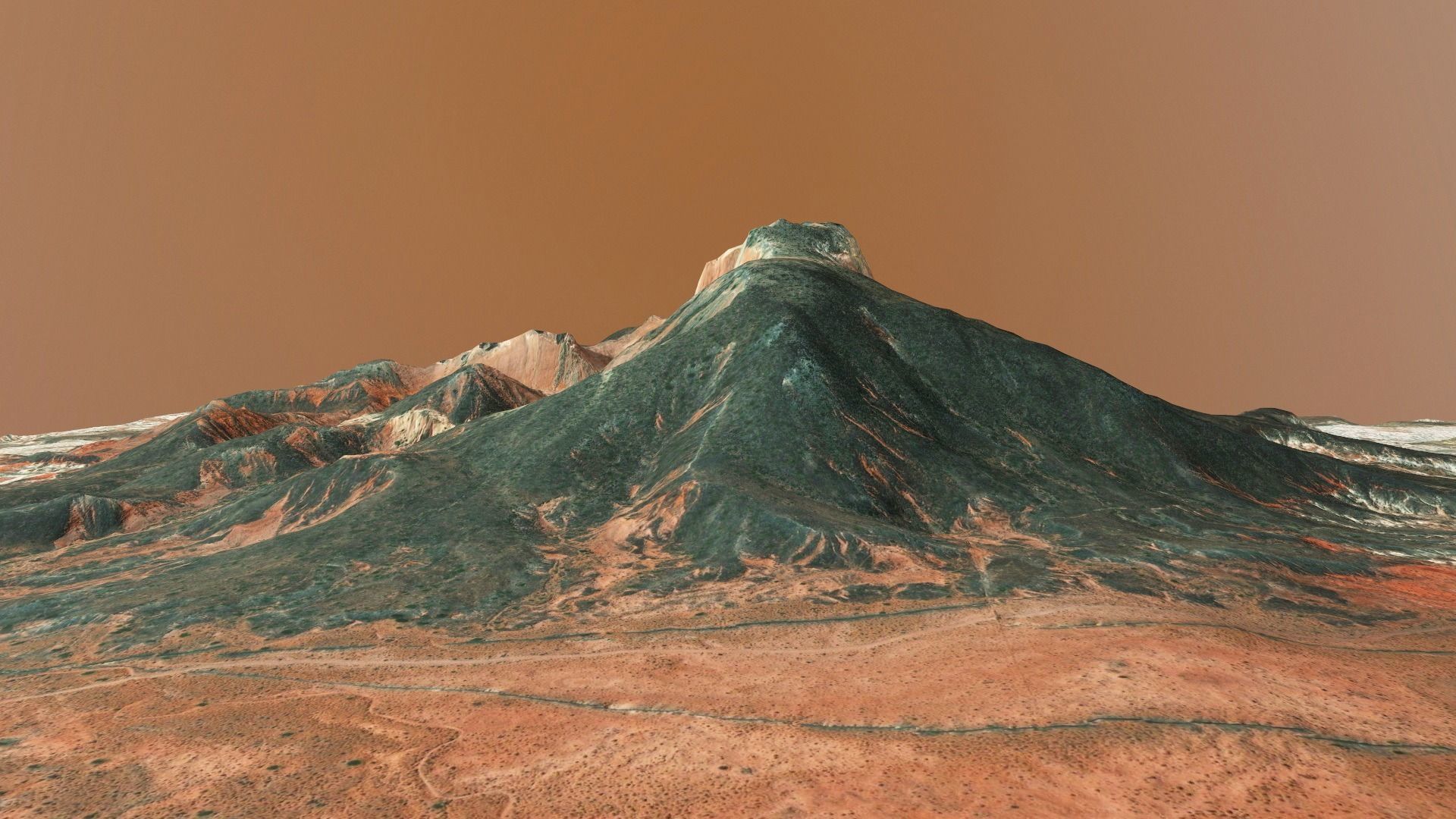 Mountains Surface Terrain Landscape Environment PBR 14 Low-poly 3D model_15