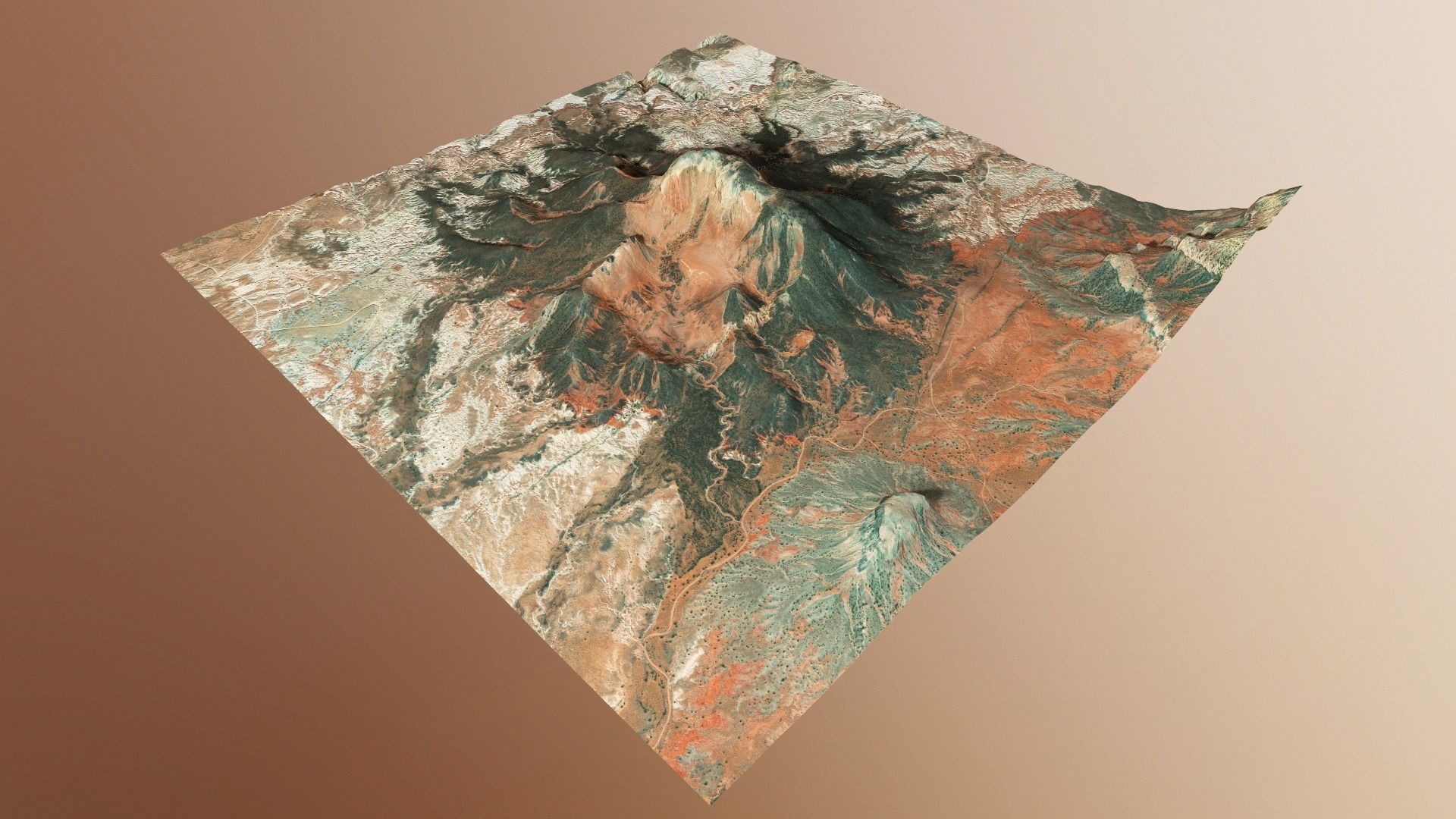 Mountains Surface Terrain Landscape Environment PBR 14 Low-poly 3D model_23