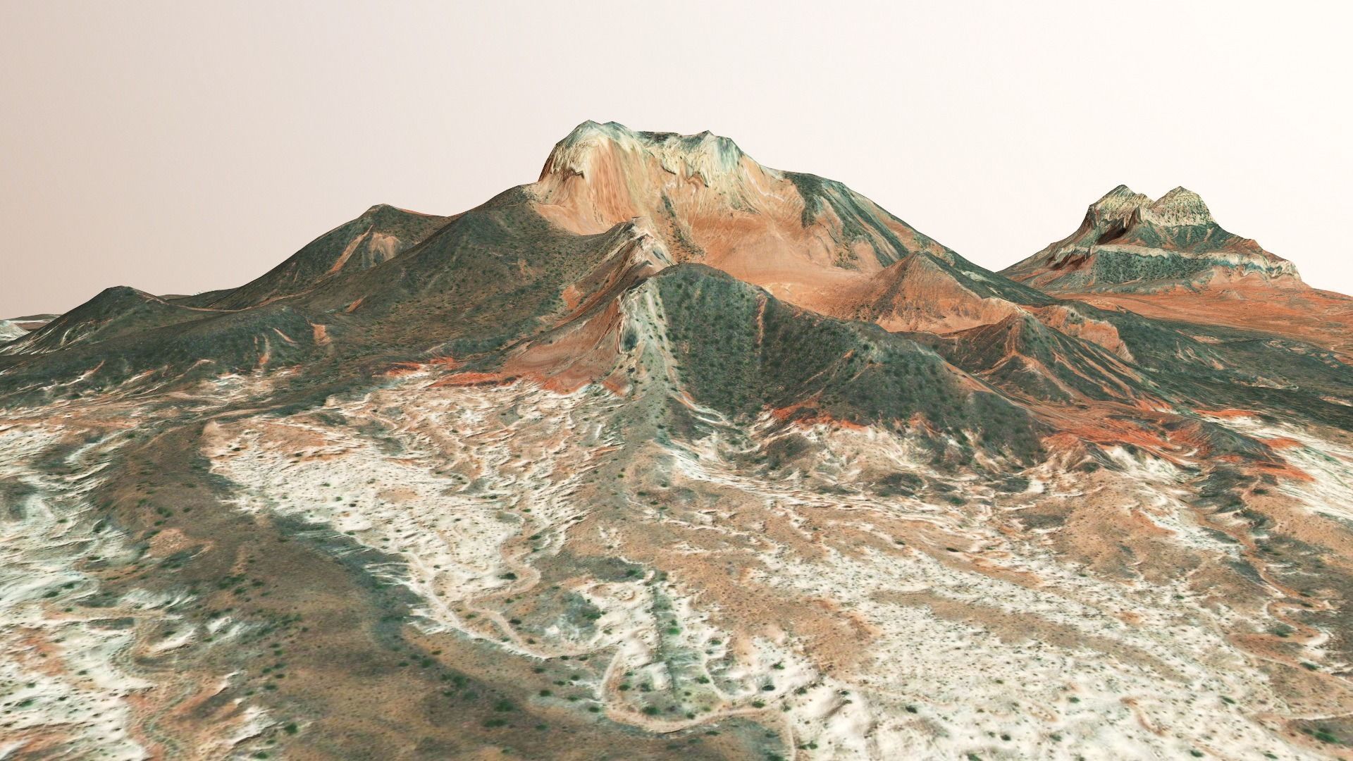 Mountains Surface Terrain Landscape Environment PBR 14 Low-poly 3D model_18
