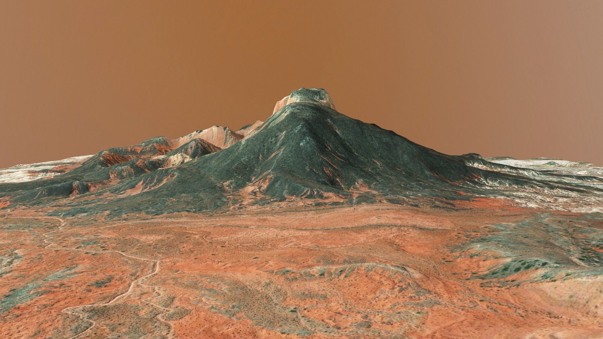 Mountains Surface Terrain Landscape Environment PBR 14 Low-poly 3D model_3