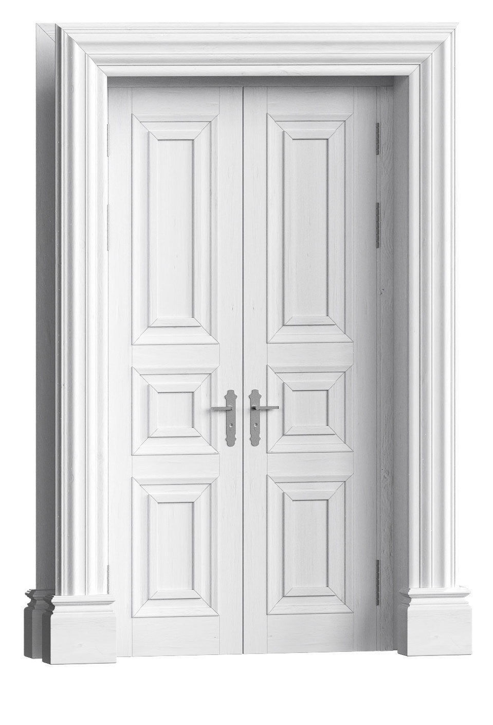 Classic doors set 3D model_12