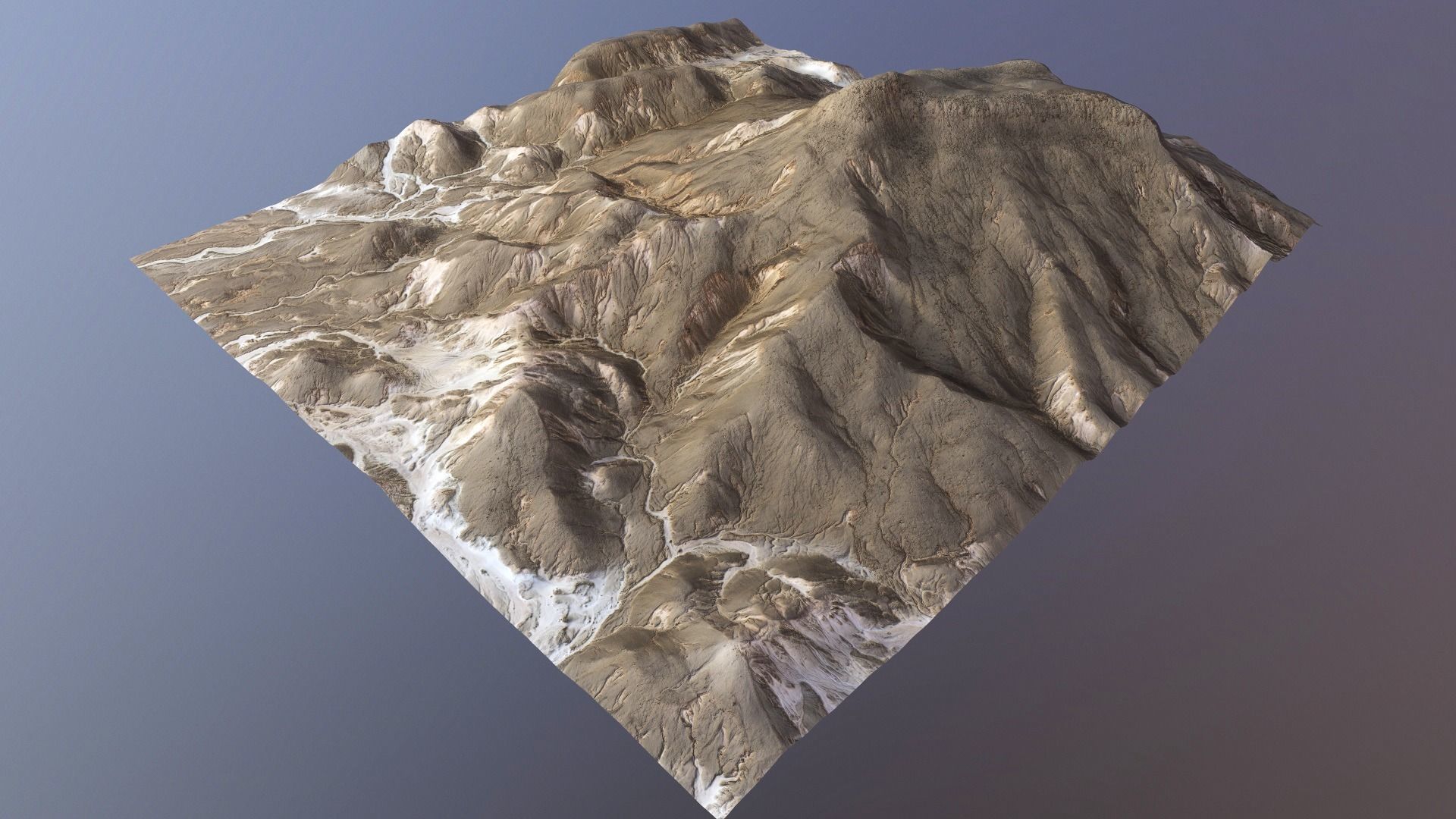 Desert Mountain Rocks Landscape Terrain Cliff PBR  07 Low-poly 3D model_21
