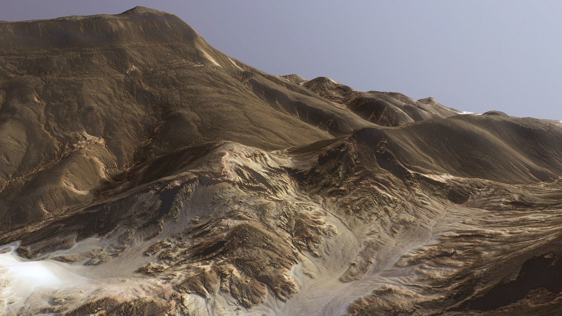 Desert Mountain Rocks Landscape Terrain Cliff PBR  07 Low-poly 3D model_7
