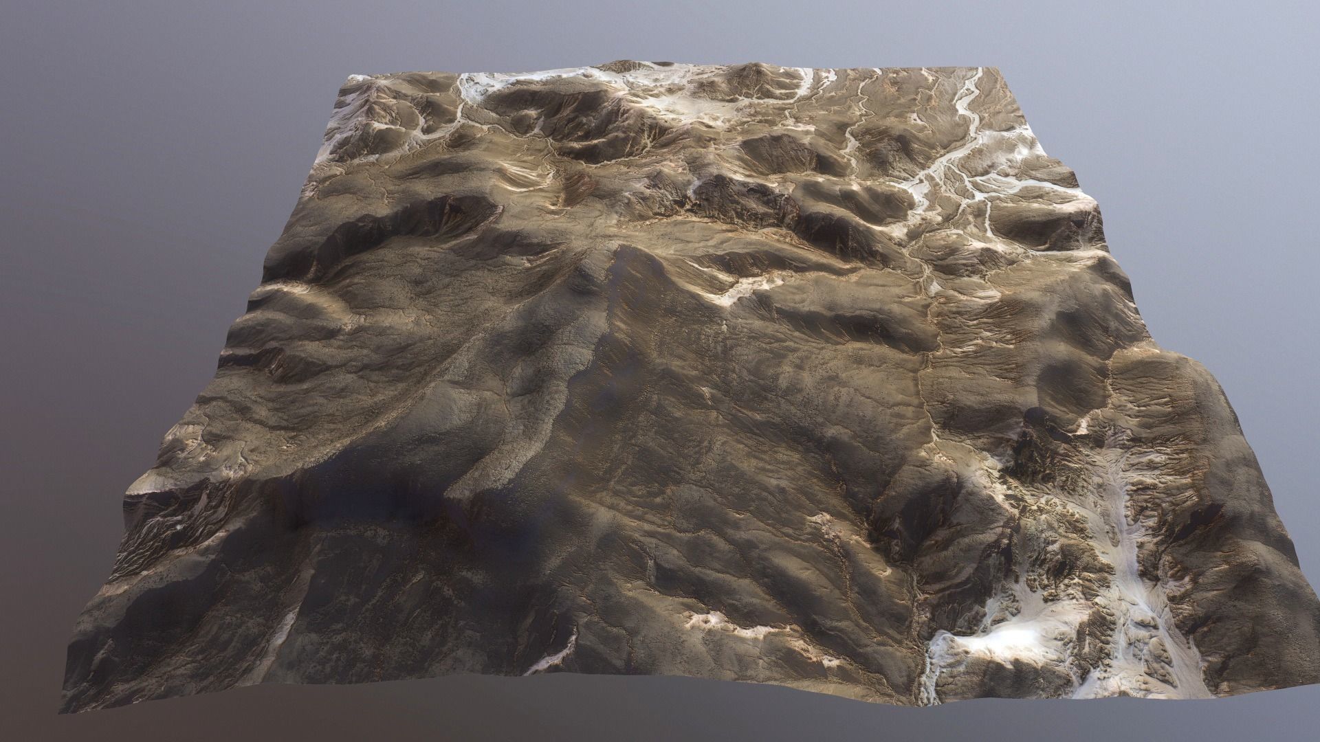 Desert Mountain Rocks Landscape Terrain Cliff PBR  07 Low-poly 3D model_24