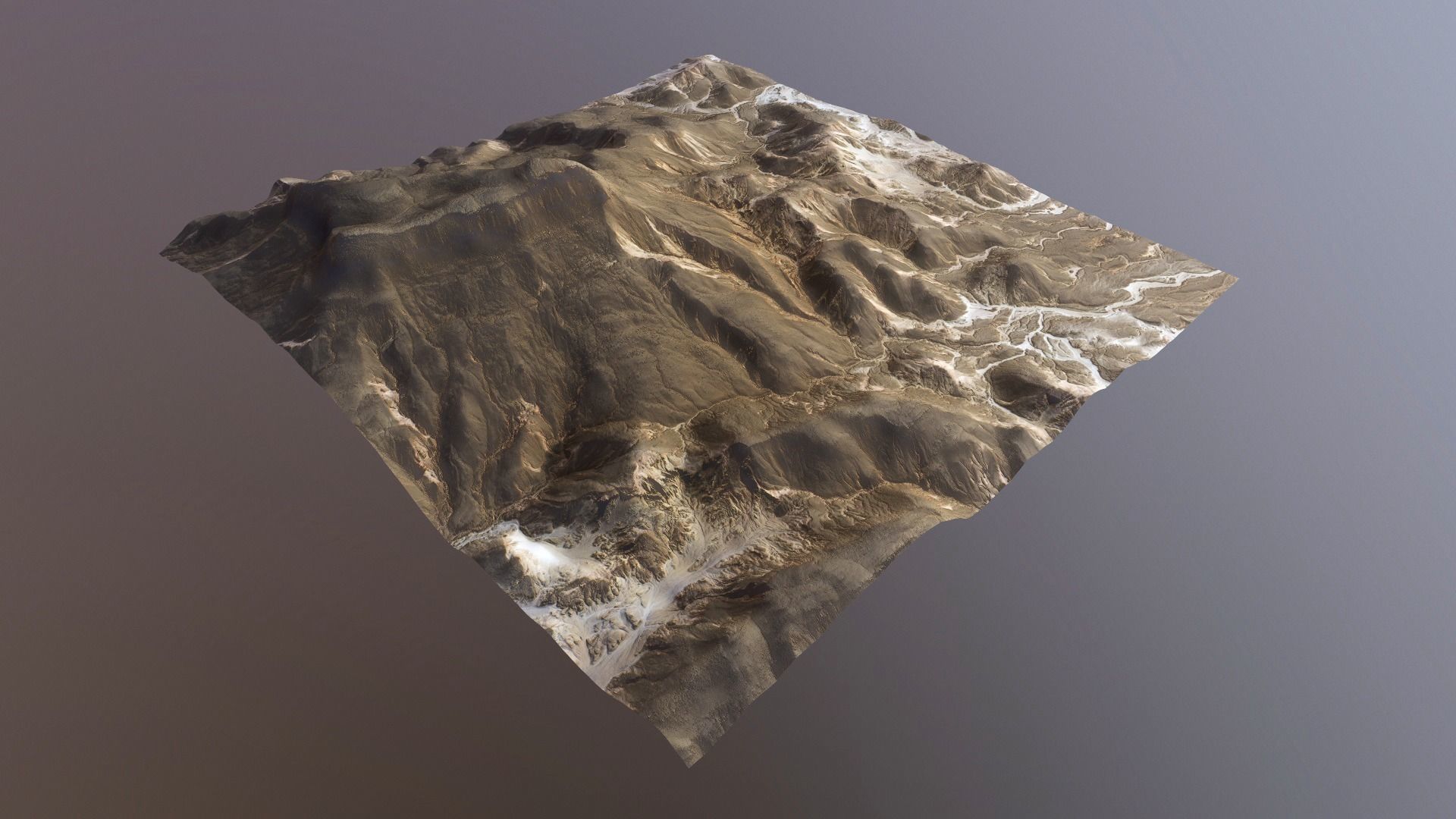 Desert Mountain Rocks Landscape Terrain Cliff PBR  07 Low-poly 3D model_23