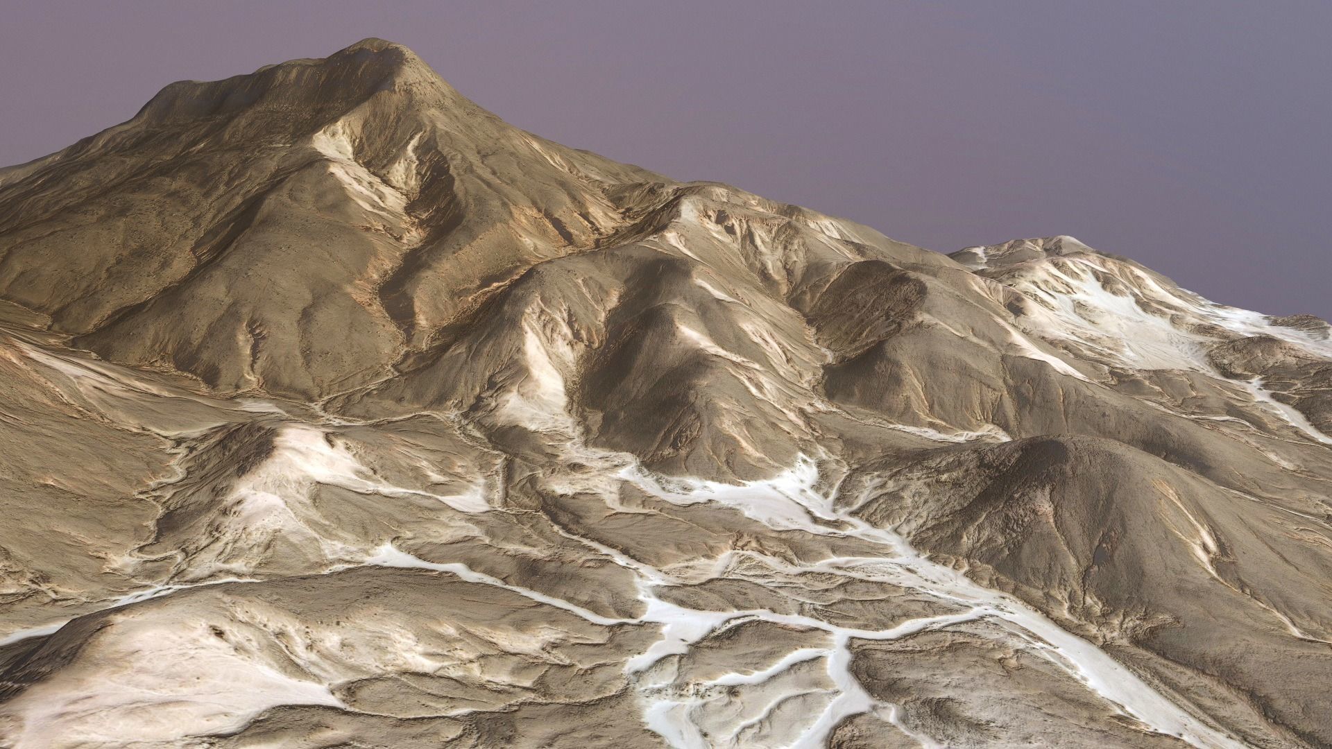 Desert Mountain Rocks Landscape Terrain Cliff PBR  07 Low-poly 3D model_6