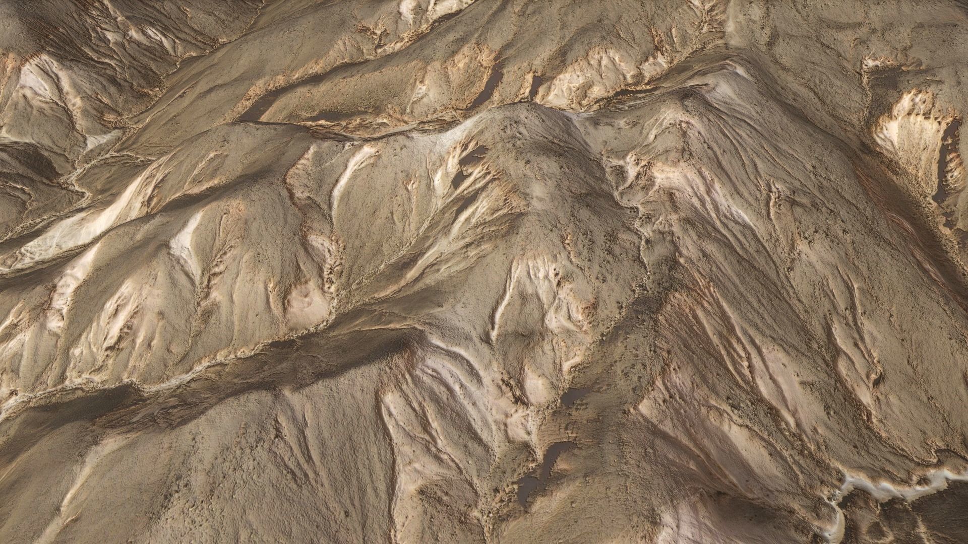 Desert Mountain Rocks Landscape Terrain Cliff PBR  07 Low-poly 3D model_12