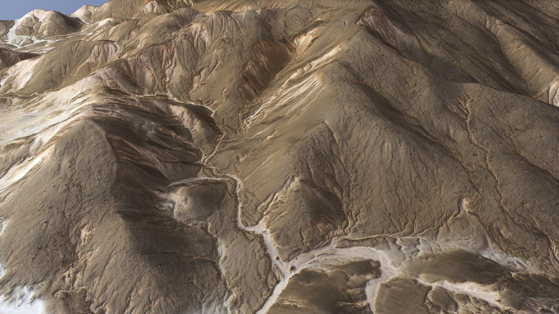 Desert Mountain Rocks Landscape Terrain Cliff PBR  07 Low-poly 3D model_10