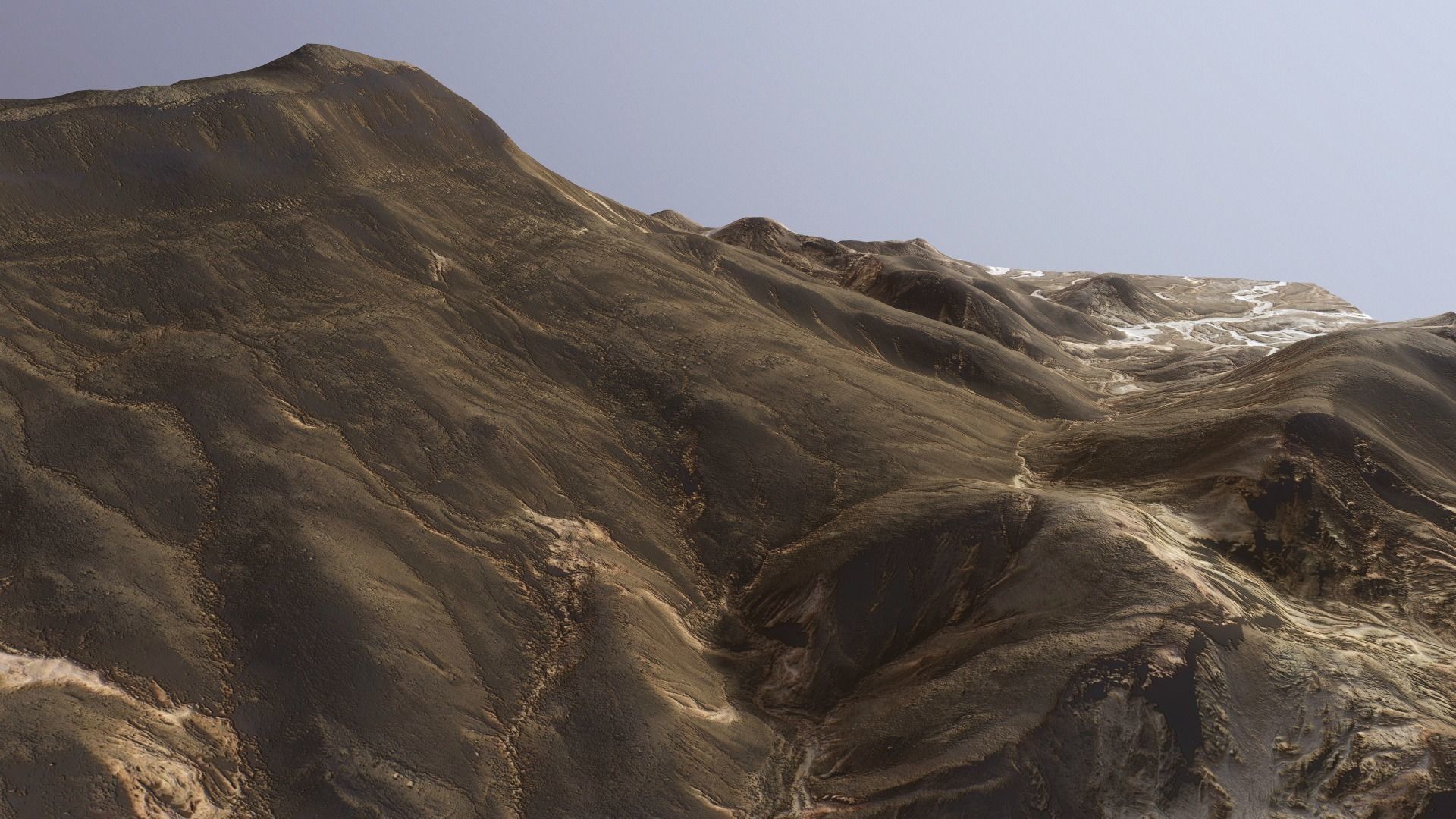 Desert Mountain Rocks Landscape Terrain Cliff PBR  07 Low-poly 3D model_8