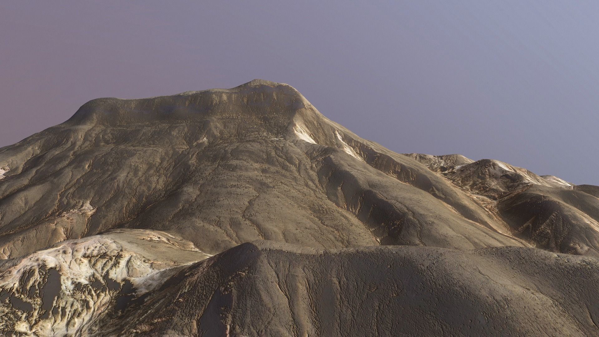 Desert Mountain Rocks Landscape Terrain Cliff PBR  07 Low-poly 3D model_3