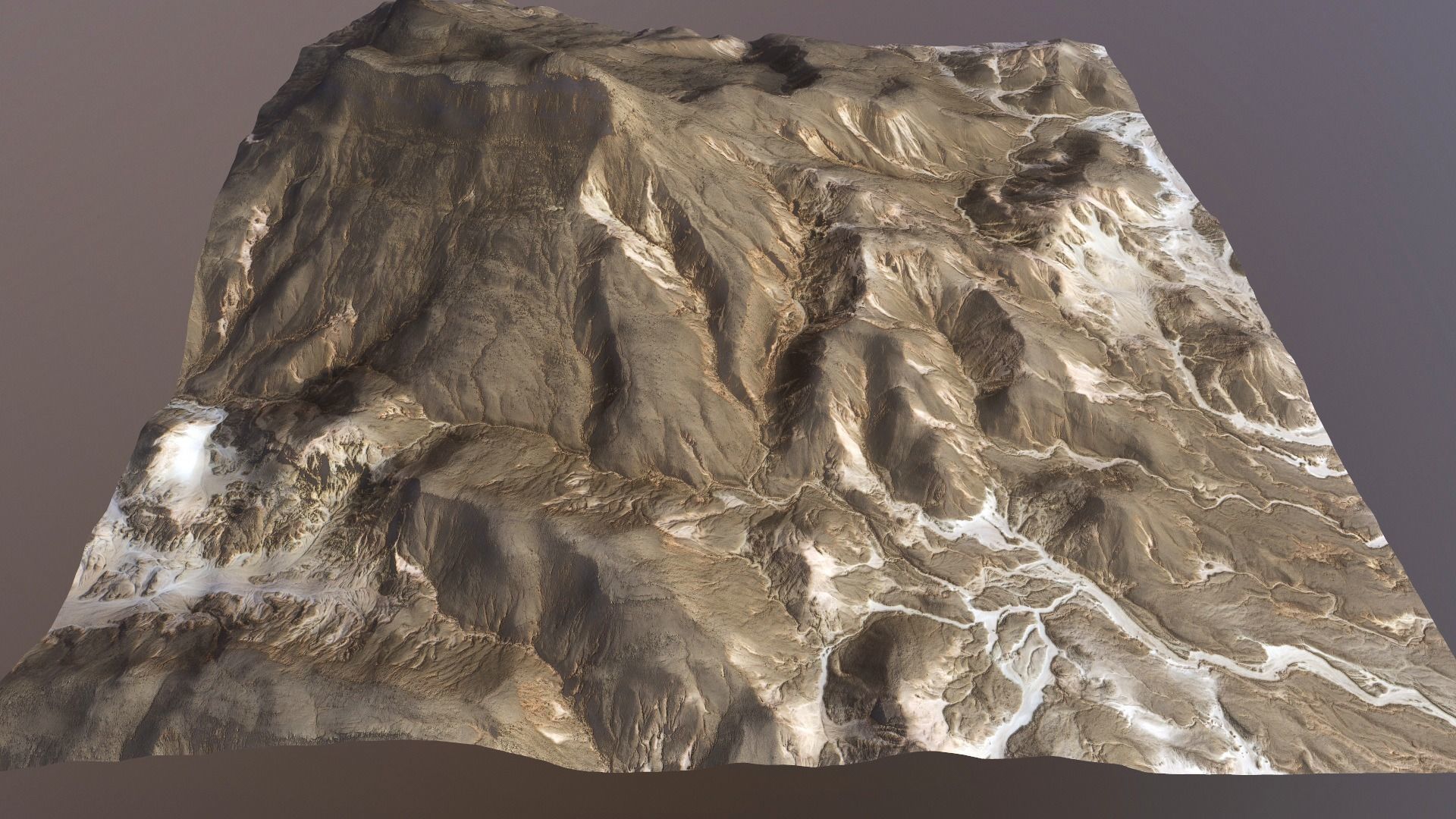 Desert Mountain Rocks Landscape Terrain Cliff PBR  07 Low-poly 3D model_20