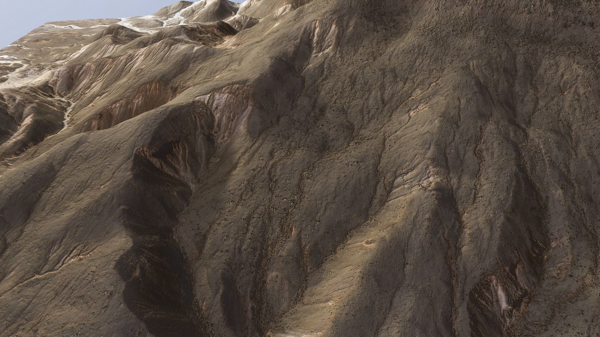 Desert Mountain Rocks Landscape Terrain Cliff PBR  07 Low-poly 3D model_9