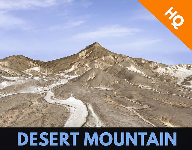 Desert Mountain Rocks Landscape Terrain Cliff PBR  07 Low-poly 3D model