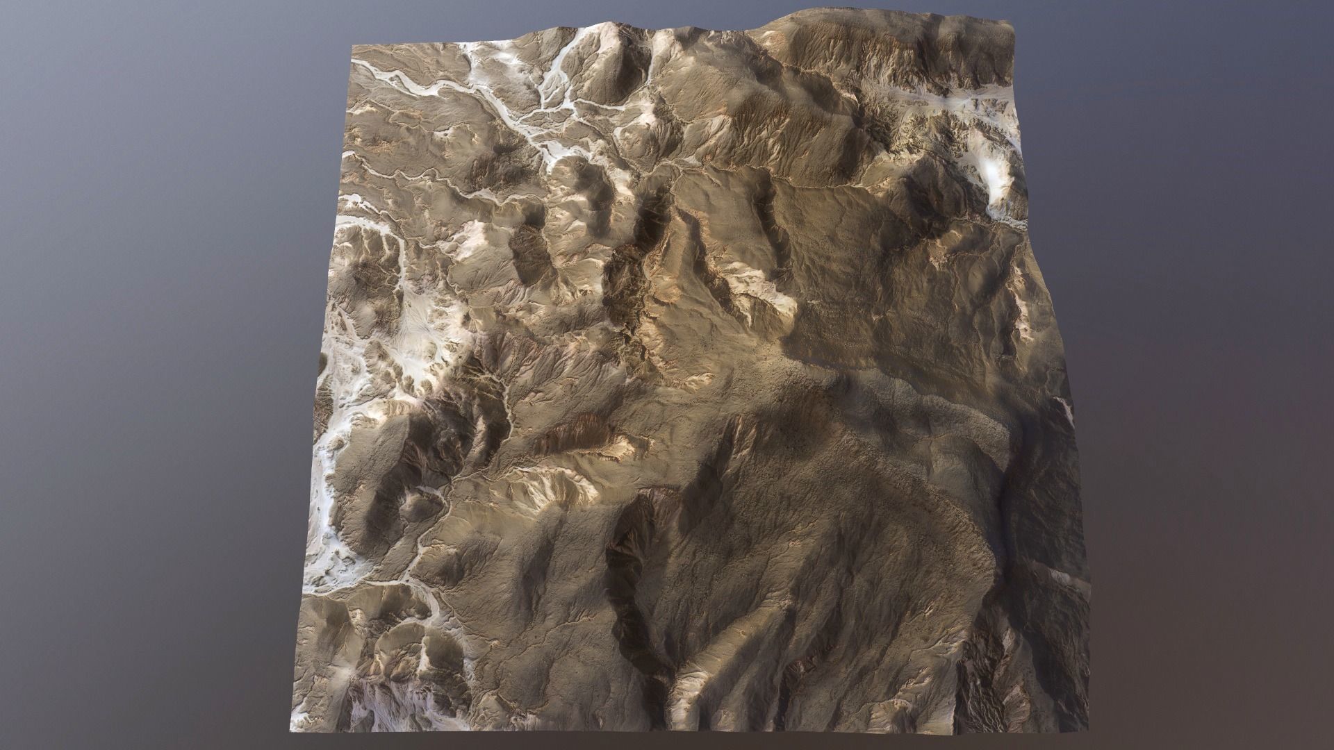 Desert Mountain Rocks Landscape Terrain Cliff PBR  07 Low-poly 3D model_19