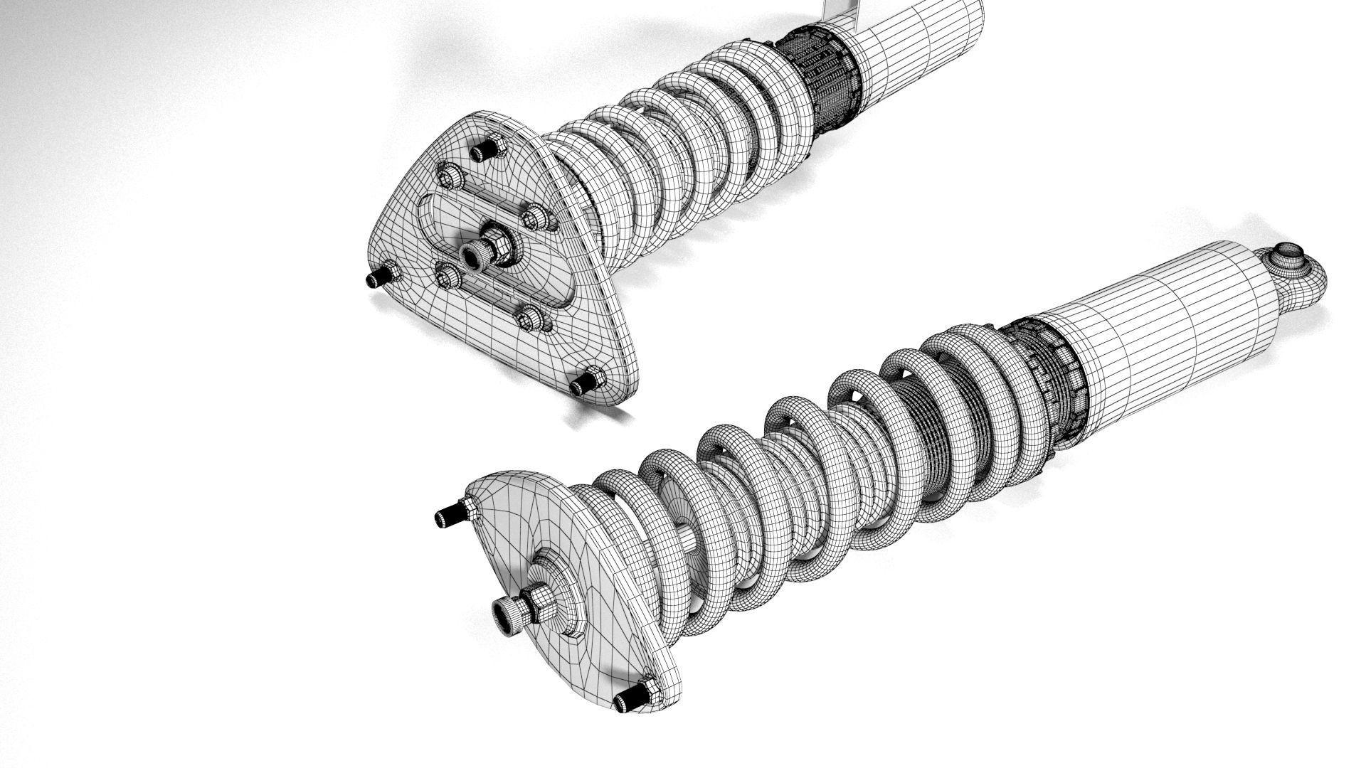 BC Racing Coilover 3D 3D model_2
