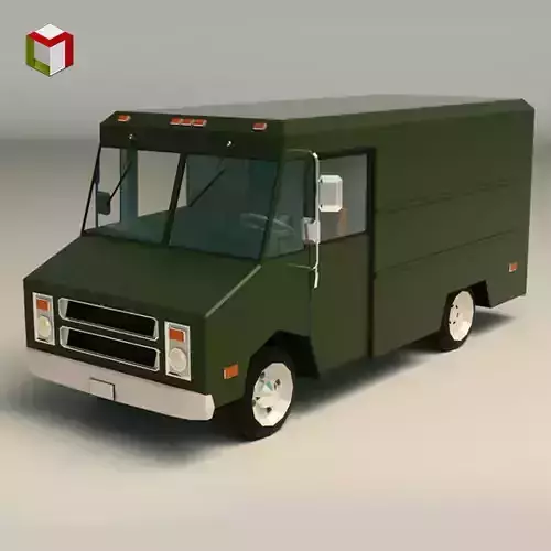 Low Poly Transporter Van 03