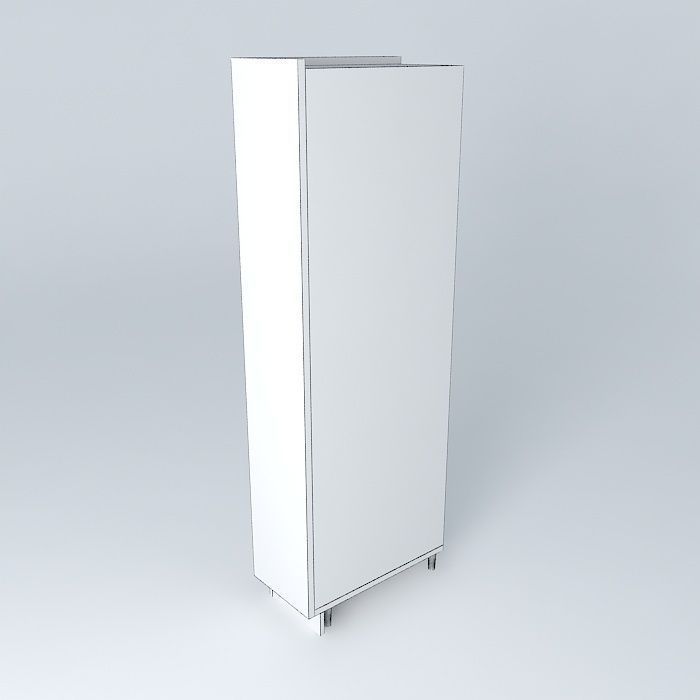Cabinet with two doors Free 3D model_4