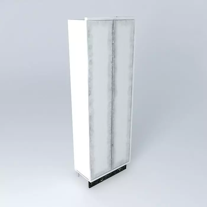 Cabinet with two doors Free 3D model_0