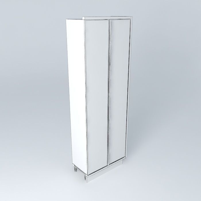 Cabinet with two doors Free 3D model_3