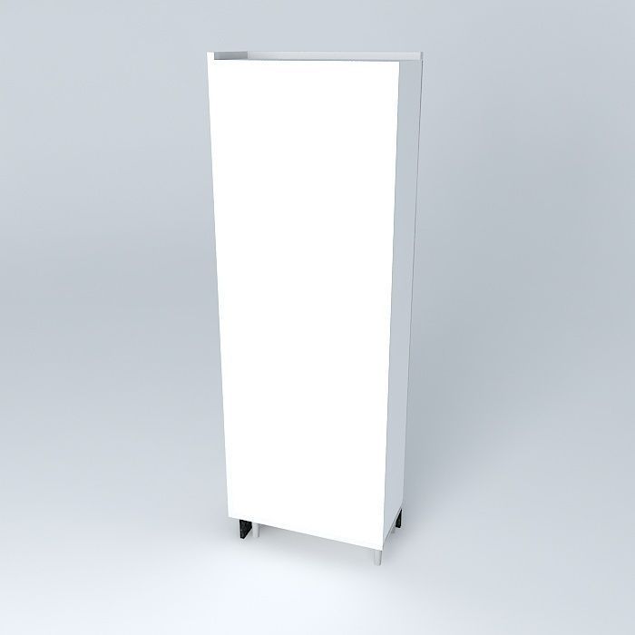 Cabinet with two doors Free 3D model_1
