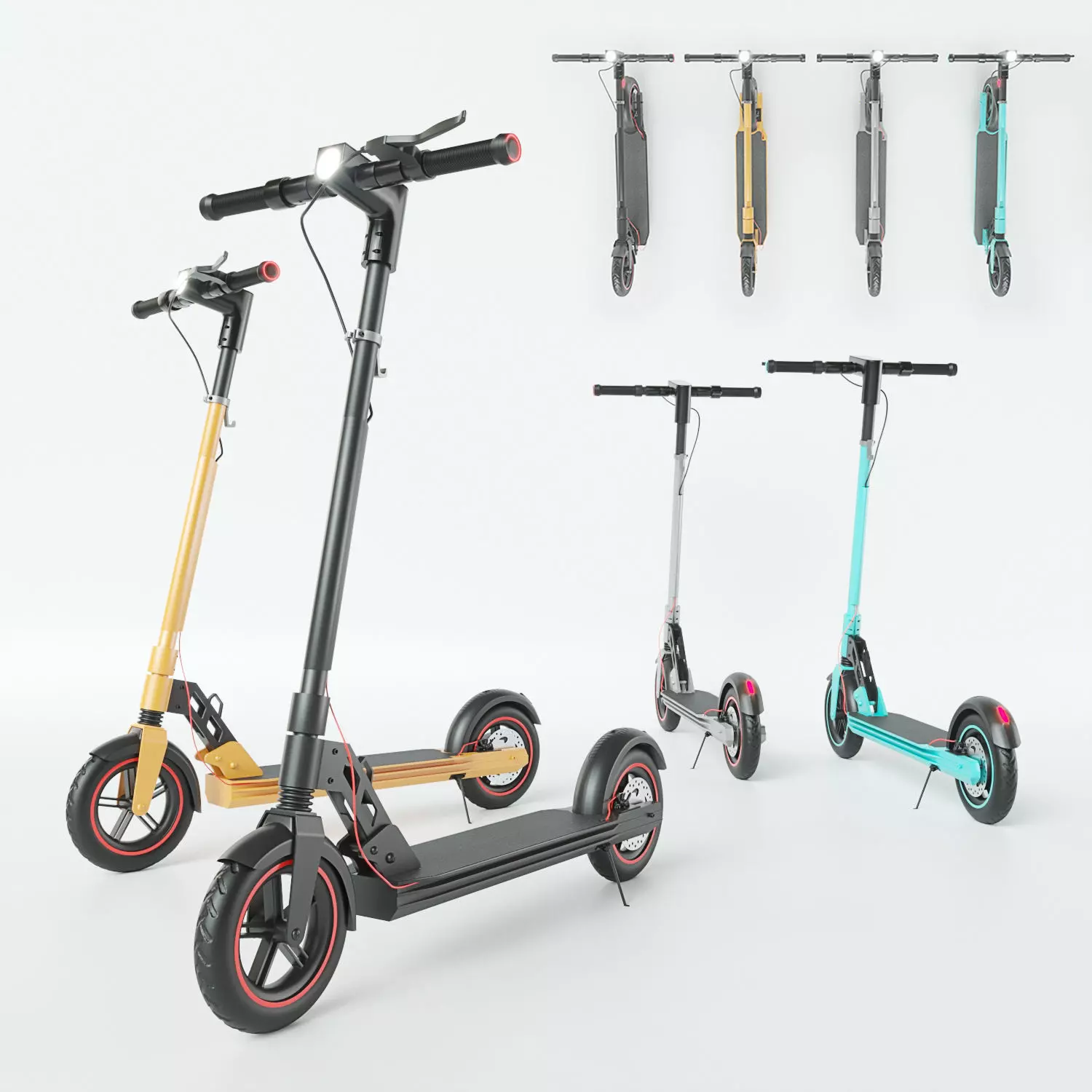 electric scooter Unicool Foldable 3D model_0