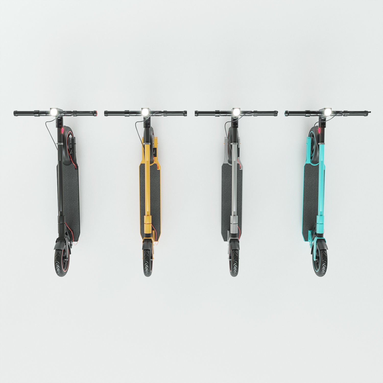 electric scooter Unicool Foldable 3D model_3