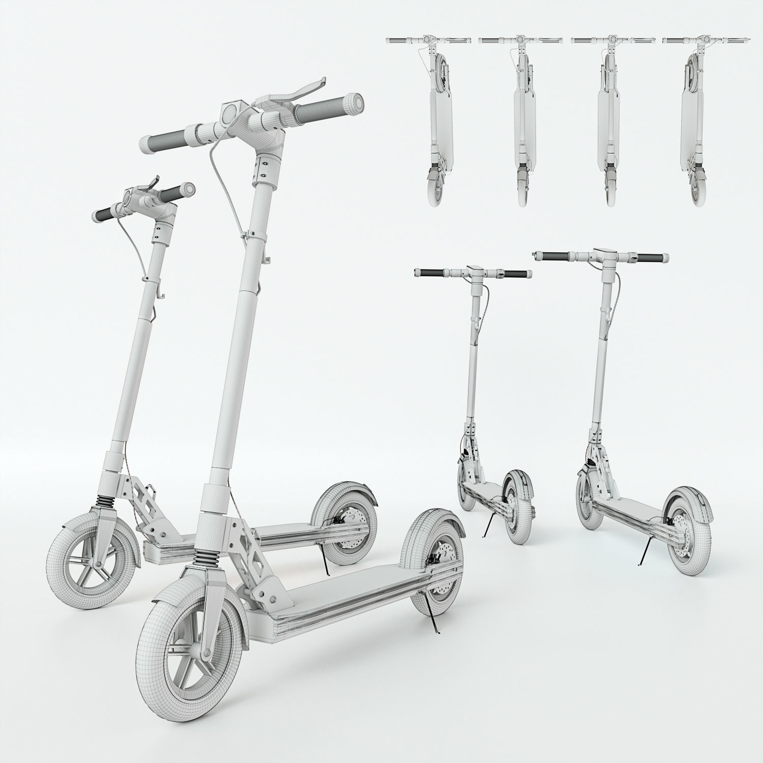 electric scooter Unicool Foldable 3D model_1