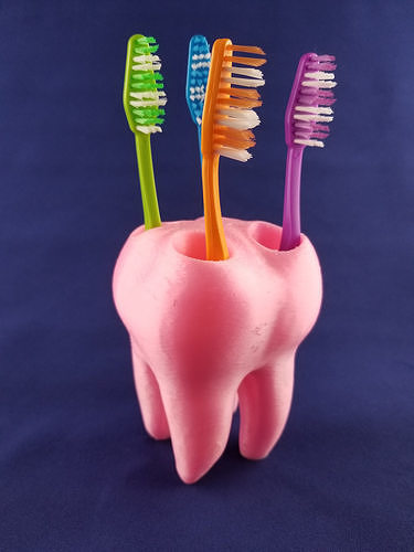Tooth ToothBrush Holder 3D print model