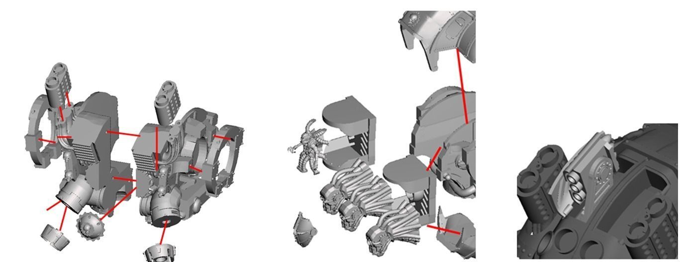 Dark Techno Arachknight Torso 3D print model_2