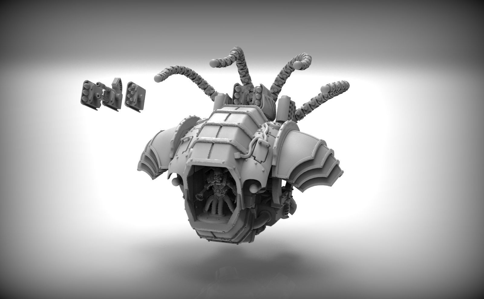 Dark Techno Arachknight Torso 3D print model_1