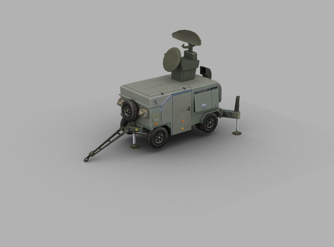 Skyguard Radar area defense system Low-poly 3D model_3