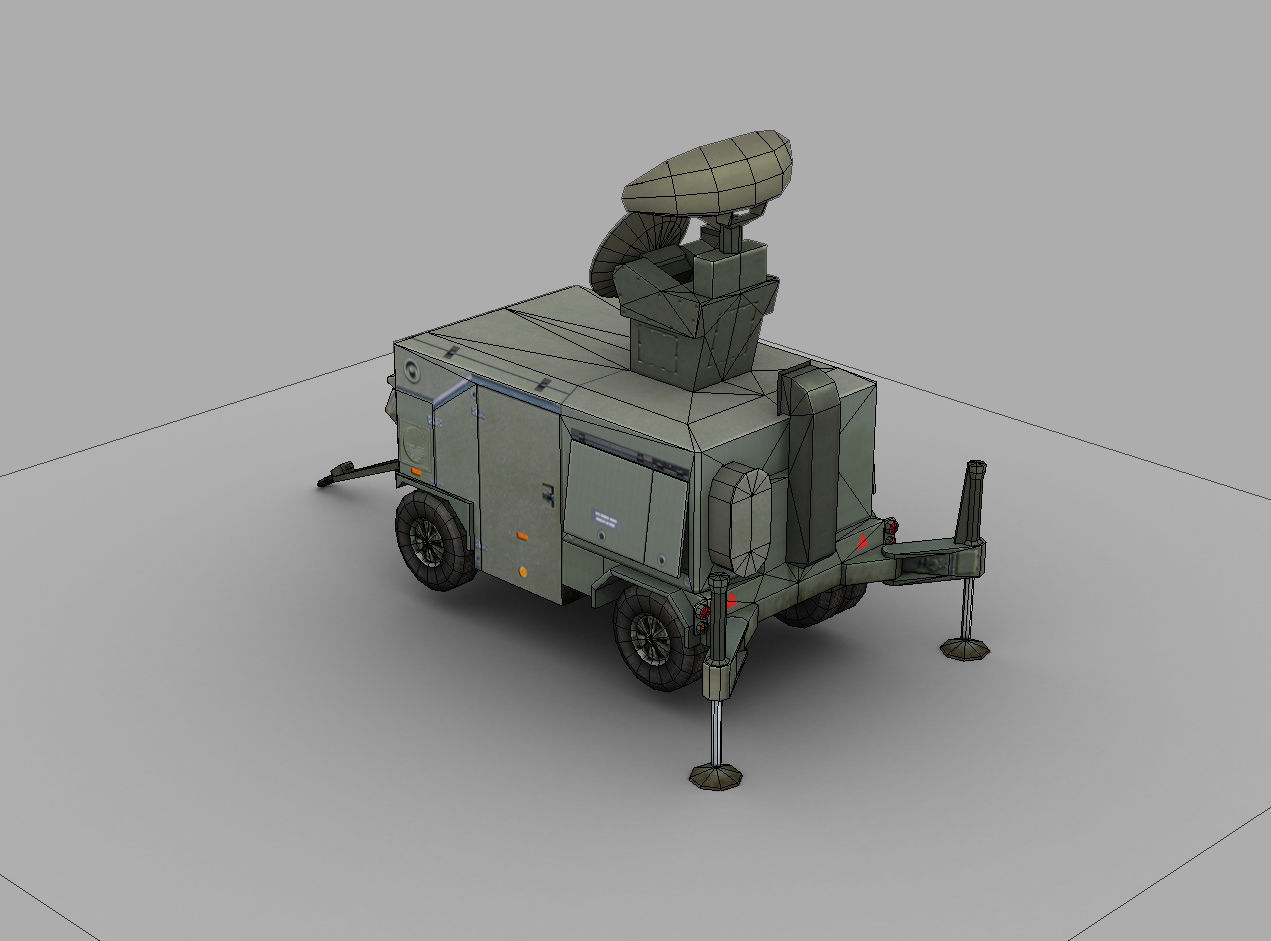 Skyguard Radar area defense system Low-poly 3D model_10