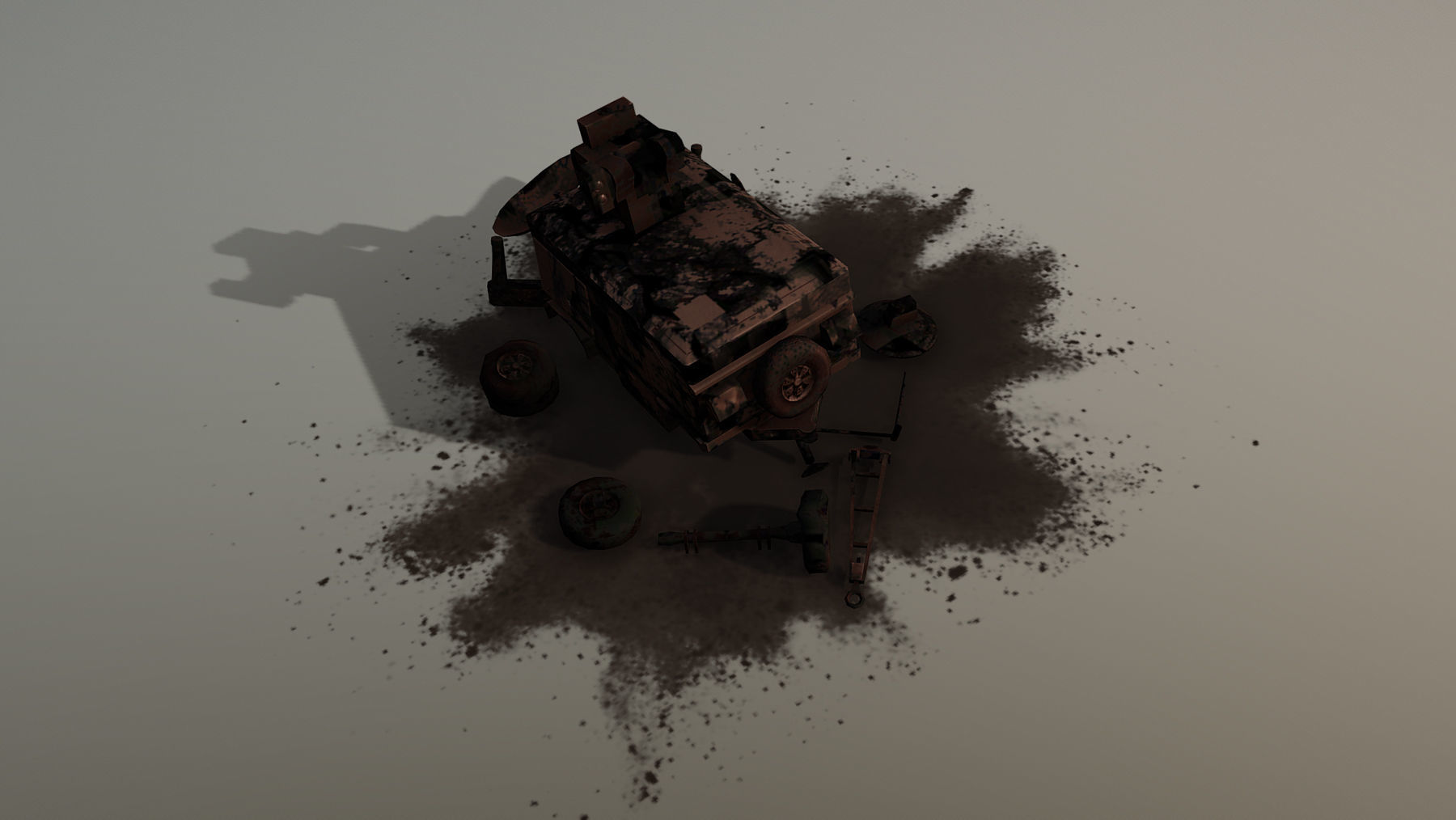 Skyguard Radar area defense system Low-poly 3D model_9