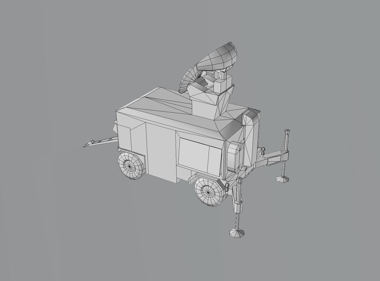 Skyguard Radar area defense system Low-poly 3D model_12