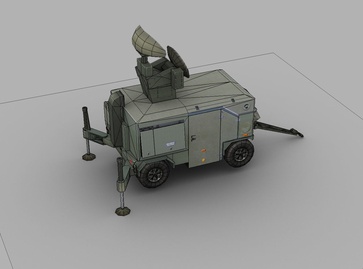Skyguard Radar area defense system Low-poly 3D model_11
