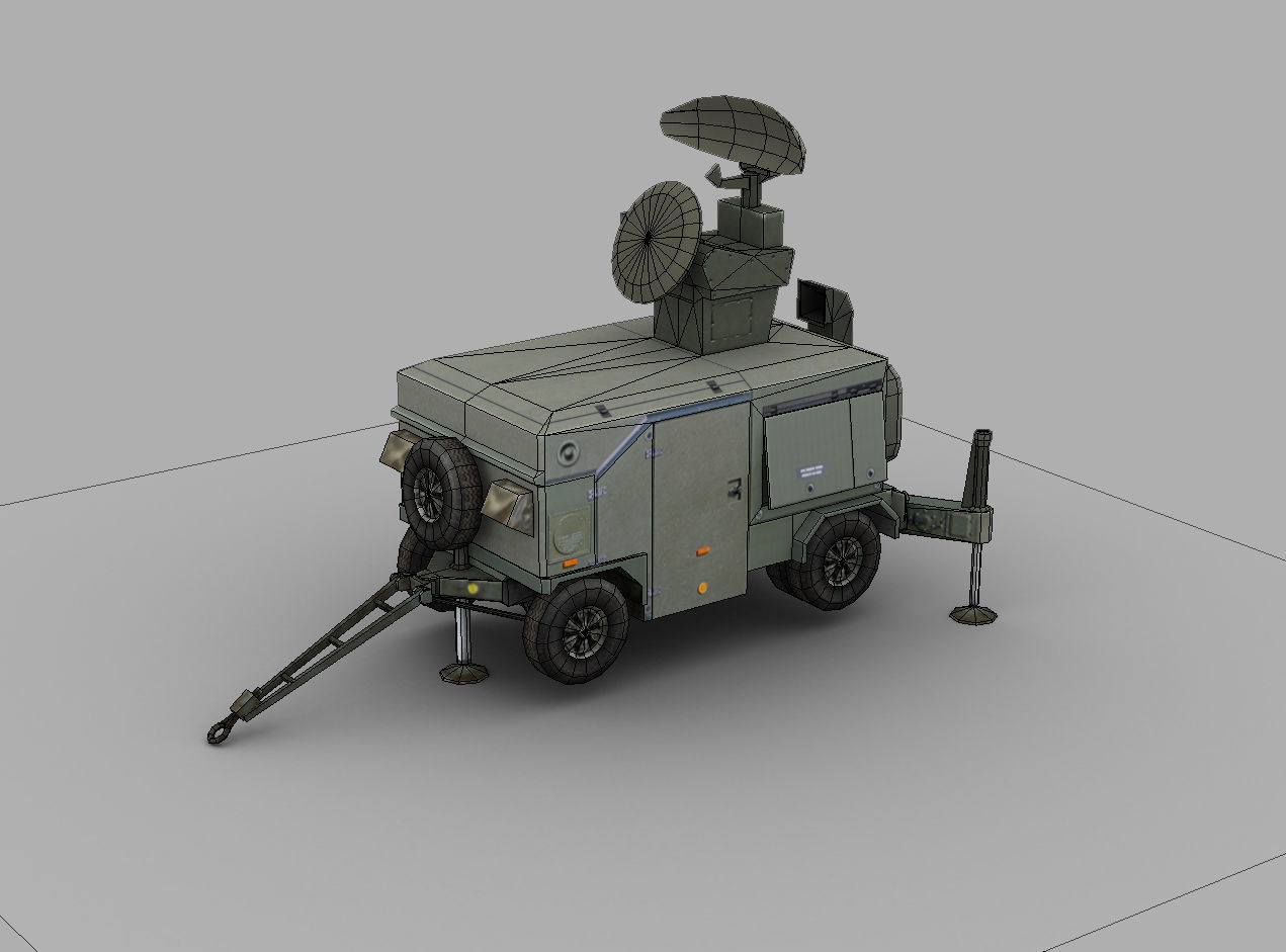 Skyguard Radar area defense system Low-poly 3D model_8