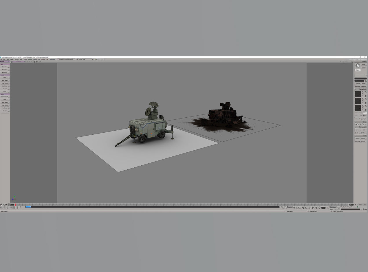 Skyguard Radar area defense system Low-poly 3D model_17