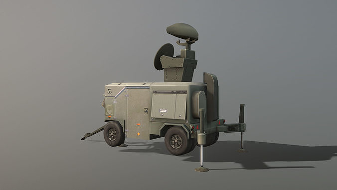 Skyguard Radar area defense system Low-poly 3D model