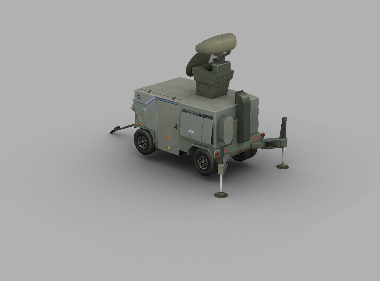 Skyguard Radar area defense system Low-poly 3D model_5