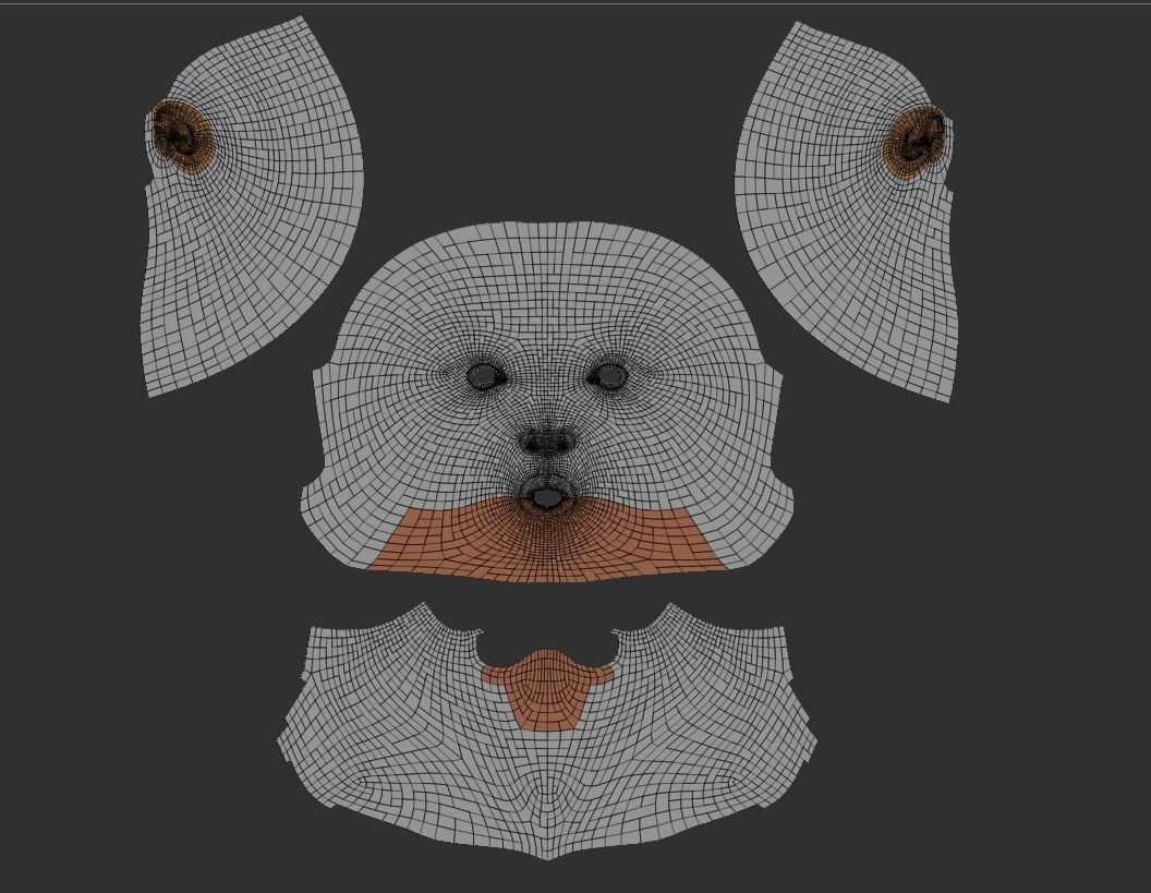  Man Head Base mesh  3D model_5