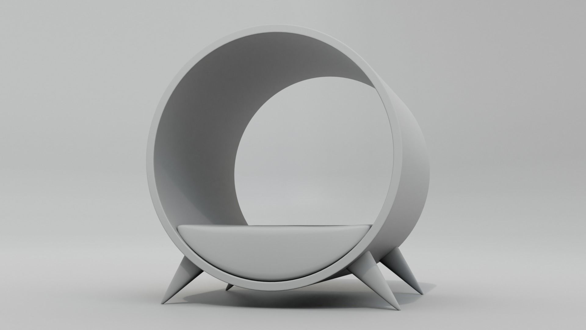 Cat House - Round House - Bed 3D model_26