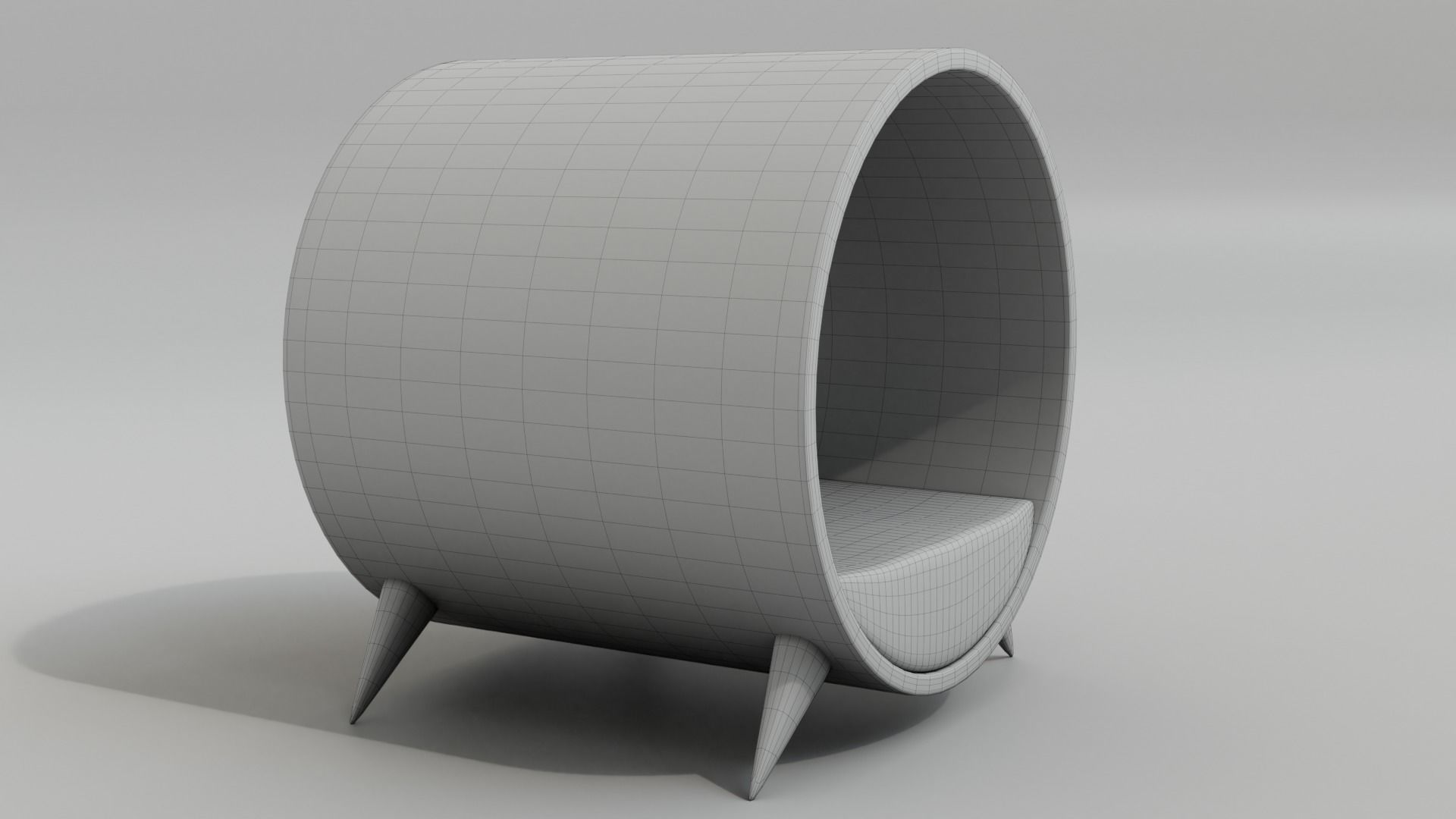 Cat House - Round House - Bed 3D model_29