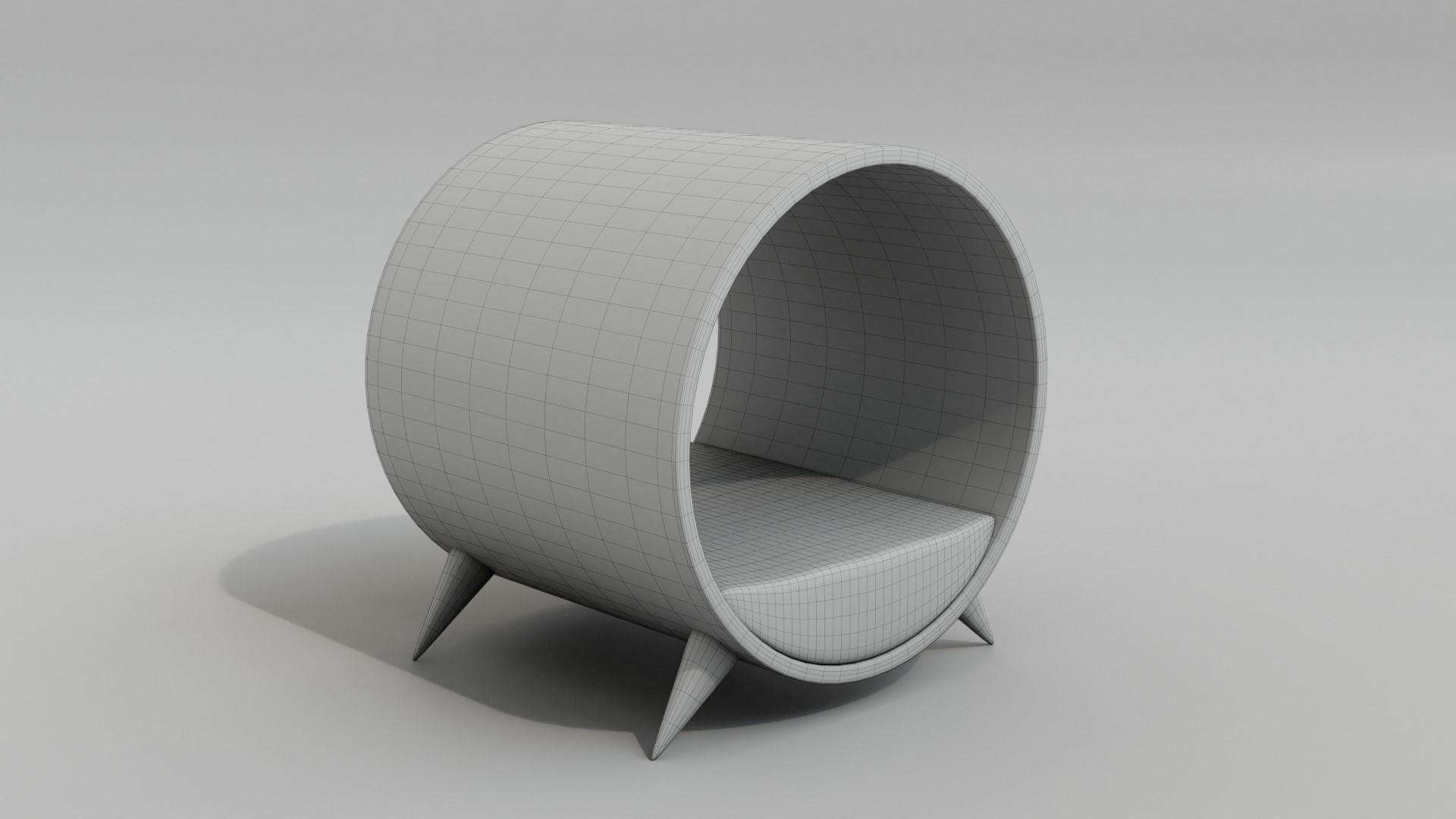 Cat House - Round House - Bed 3D model_28