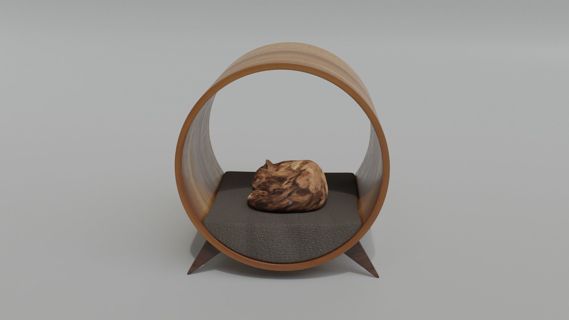 Cat House - Round House - Bed 3D model_16